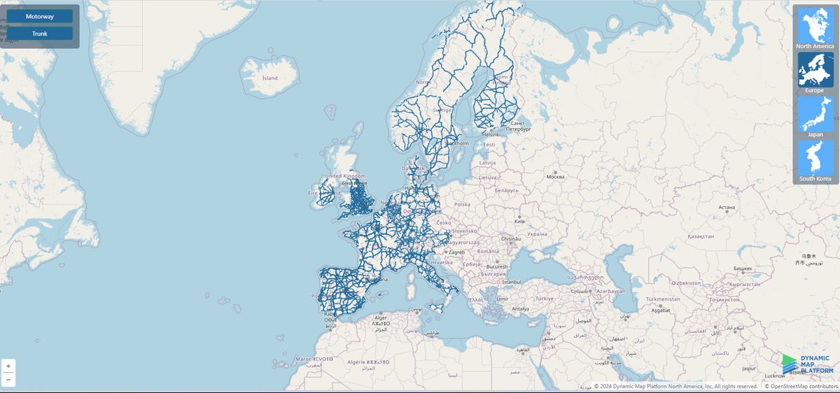 Dynamic Map Platform Expands HD Map Coverage to 16 European Countries