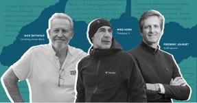 Honourees of the 2024 Bowsprit award: Frédéric Jousset, art philanthropist and creator of the first boat museum; Nick Entwisle, founder of Yachting Gives Back; and renowned explorer Mike Horn, leader of the Pangaea X project. (Graphic: The Superyacht Life Foundation)