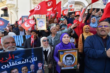 Protest against the President: Tunisian demonstrators attend a rally against President Kais Saied, called by the opposition “National Salvation Front” coalition, in the capital Tunis, on April 9, 2023.