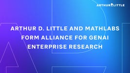 Arthur D. Little has announced a strategic partnership with Mathlabs, a cutting-edge innovator in AI-driven company analytics. (Graphic: Business Wire)