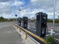 Undated handout photo of E.ON Drive's EV charging hub in Wales offers drivers 10 ultra-fast charging bays.