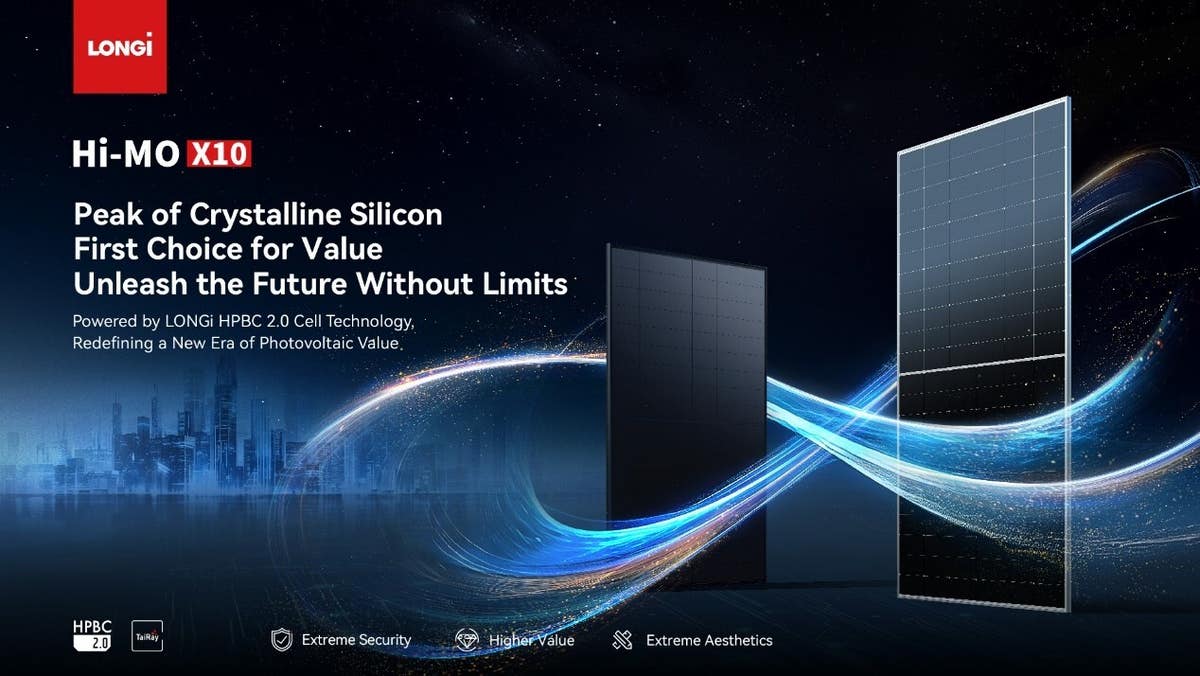 Longi Unveils Hi Mo X10 Module Featuring Hpbc 2 0 Cell Technology At