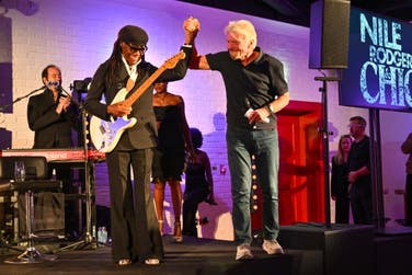 EDITORIAL USE ONLY Nile Rodgers and Sir Richard Branson during an evening in London to celebrate 20 years of Virgin Unite, the independent non-profit foundation of the Virgin Group, and to mark the beginning of a new partnership with We Are Family Foundation, co-founded by Rodgers. Picture date: Monday October 28, 2024. PA Photo. The Foundations will also be collaborating with youth-empowering not-for-profits Big Change and One Young World to champion youth activism and social change.