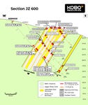 Figure 3: Section JZ 600 – Preliminary Geological Interpretation and Mineralised Zones (Graphic: Business Wire)