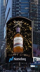 This #Diwali, we lit up Times Square with Rampur Indian Single Malt Asava - Best World Whisky! (Photo: Business Wire)