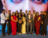 (From L to R): Piyush Jain, Dr. Prashant Agrawal, Falguni Nayar, Kritika Rathi, Vijay Sivaraju, Vaishnavi Maganti, Shana Randhava, Stéphane de La Faverie, William P. Lauder, Akshay Bawa, Alia Allana, Sumit Bhasin, Rosemin M. Opgenhaffen (Photo: Business Wire)