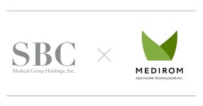 SBC Medical Group Holdings Incorporated, a global owner, operator and provider of management services and products to cosmetic treatment centers, today announced a business alliance with MEDIROM Healthcare Technologies Inc., a rapidly growing company in the healthcare technology field. (Graphic: Business Wire)