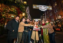 EDITORIAL USE ONLY Members of the public watch the Spirit of Christmas lights switch on across London’s West End, marking the 70th anniversary of Regent Street's festive displays. Picture Date: Thursday November 7, 2024. PA Photo. London West End’s theatre stars and Heart of London Business Alliance also switched on the St Martin’s Lane lights. The Regent Street and St James’s Christmas lights will be turned on every evening until 5th January and St Martin’s Lane, Leicester Square and Coventry Street until 7th January 2025.