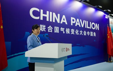 Li Wang, General Manager of China Moutai Group, presented at the side event in Baku. (Photo: Business Wire)