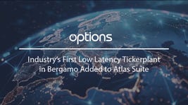 Options today announced the deployment of the industry’s first low latency tickerplant in Bergamo. (Photo: Business Wire)