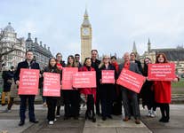 EDITORIAL USE ONLY Hugh Matthews, Frankie Seaman, David Seaman, Dr Charmaine Griffiths, Tara Deboys, James Wilkinson and campaigners deliver a pledge with close to 50,000 signatures to No. 10 Downing Street, part of the charity’s Hearts Need More campaign, urging the UK Government to make tackling cardiovascular disease a priority. Picture Date: Wednesday December 4, 2024. PA Photo. Joining campaigners, including Labour MP Danny Beales and BHF ambassadors David and Frankie Seaman, is James Wilkinson, who was diagnosed with a heart infection in late 2019. After repeated operation cancellations, he sought private heart valve repair. Latest NHS England figures show over 172,000 people on the heart care waiting list waited longer than the 18-week treatment target.