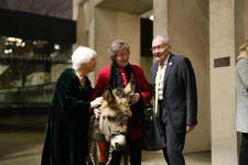 (From left): Annette Badland, Jane Holderness-Roddam, Alastair Stewart