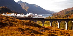 The dramatic Glenfinnan Viaduct, which overlooks Loch Shiel in the Scottish Highlands, is forever linked to the Harry Potter films and the magical Hogwarts Express