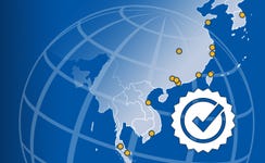 More than a dozen locations across five countries in AIT's Asian network have achieved four different ISO certifications. (Graphic: Business Wire)