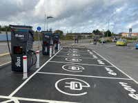 Undated handout photo of E.ON Drive's first ultra-fast EV charging hub in Wales