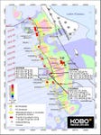 Figure 1: Road Cut Zone Diamond Drill Results and Collar Location Map (Graphic: Business Wire)