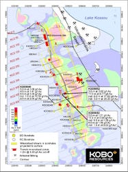 Figure 1: Road Cut Zone Diamond Drill Results and Collar Location Map (Graphic: Business Wire)