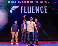 Fluence wins Cultivation Technology of the Year at the Emjays International Cannabis Awards during MJBizCon 2024 (photo courtesy of the Emjays)