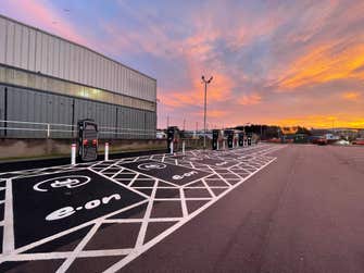 Undated handout image of E.ON Drive's ultra-fast EV charging hub in Aberdeen