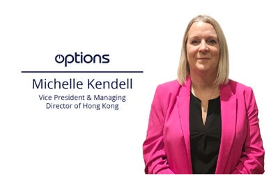 Options Announces Promotion of Michelle Kendell to Vice President and Managing Director of Hong Kong (Graphic: Business Wire)