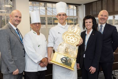 Capital City College culinary team, with Kamran Taylor (centre)