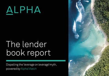 Alpha Match's new lender book report uses heads of terms data from loans Alpha Match has placed and structured over the past 12 months to shine a light on how risky typical fund finance NAV facilities are. (Graphic: Business Wire)