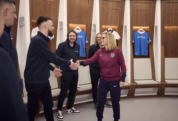 A group of aspiring football coaches were given the opportunity of a lifetime this week as they were invited to Wembley Stadium for an audience with Sarina Wiegman.