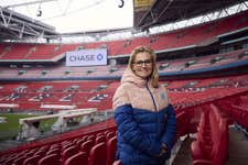 Sarina Wiegman, the England senior women’s head coach met with five beneficiaries of the Chase football coaching programme at the iconic grounds of Wembley Stadium.