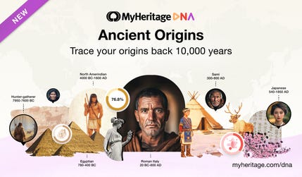 Ancient Origins. Trace your origins back 10,000 years. (Photo: Business Wire)