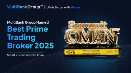 MultiBank Group Recognized as Best Prime Trading Broker 2025 at Smart Vision Summit Oman! (Graphic: Business Wire)