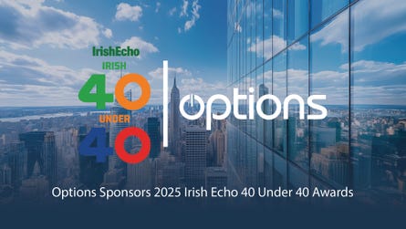 Options today announced its sponsorship of the 2025 Irish Echo 40 Under 40 Awards, celebrating outstanding young Irish and Irish-American leaders across diverse industries. (Photo: Business Wire)