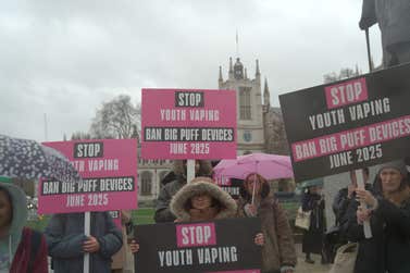 Crowds gather outside Westminster in support the campaign cause and raise awareness about the importance of the ban on those illicit devices.