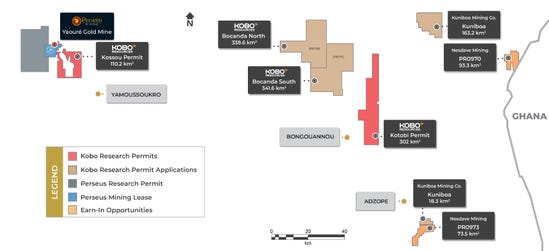 Figure One: Overview of Kobo’s Land Position in Côte d’Ivoire (Photo: Business Wire)