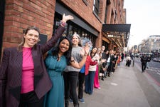 120 women business founders queued up outside Virgin Hotels London in Shoreditch this morning to pitch their dreams