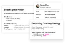 AI Phishing Coach replaces generic security awareness training with hyper-personalized phishing simulations, by converting real attacks blocked by Abnormal AI into tailored coaching for each user.