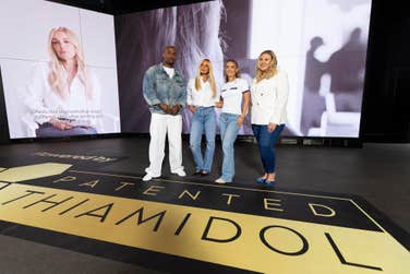 EDITORIAL USE ONLY (left-right) Paul C Brunson, Louise Redknapp, Dani Dyer and Louise Pentland take part in Beiersdorf’s ‘I AM… Thiamidol’ live billboard at OUTERNET POP1, Tottenham Court Road, London. Picture date: Monday May 5, 2025. PA Photo. The campaign positions Thiamidol as the definitive solution for hyperpigmentation, a common skin condition affecting people worldwide. Photo credit should read: David Parry/PA Media Assignments