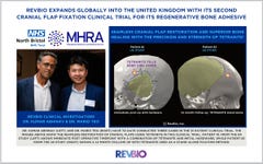 Dr. Kumar Abhinav (left) and Dr. Mario Teo (right) have to date conducted three cases in the 15 patient clinical trial. The images above show the seamless restoration of cranial flaps using TETRANITE in this clinical trial.