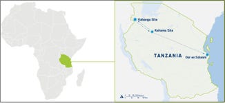 Figure 1: Kabanga Nickel Project location in Tanzania.