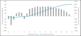 Figure 4: Estimated project cash flows.