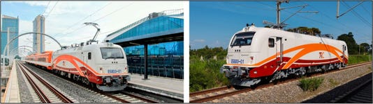 Figure 10: Standard Gauge Railway locomotives in operation.