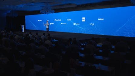 BST Global Chief Executive Officer Javier A. Baldor officially kicks off the AI Summit’s first full day of sessions by presenting his perspective on the driving forces impacting the AEC industry and the world at large. He shares three key ways AI and big data will transform nearly every aspect of our industry, along with exclusive new research to support his findings. (Photo: BST Global)