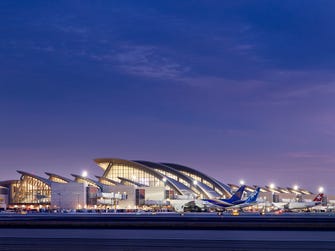Los Angeles International Airport. Designed by Fentress Architects.