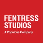 Logo for 'Fentress Studios, a Populous Company' following the acquisition of Fentress Architects by Populous