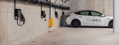 Eaton and AMP IT collaborate to offer EV charging-as-a-service integrated with solar and energy storage to building owners in Switzerland. Image courtesy of AMP IT.