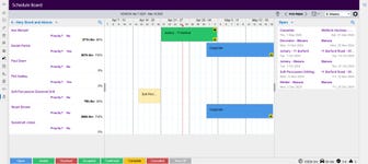 A schedule board component available in KMS Project CRM and Resco Inspections+ solution.