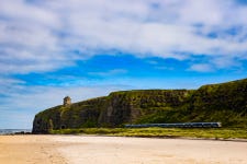 Train downhill from Mussenden Temple, County Londonderry