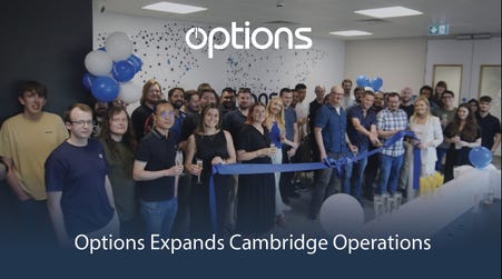 Options Expands Cambridge Operations Amid Continued Growth in Market Data Services