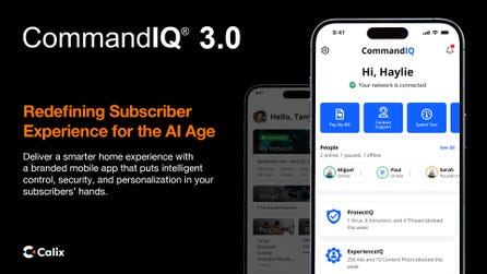 Redefining subscriber experience for the AI era with the new CommandIQ 3.0 mobile app. (Photo: Calix)