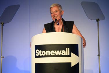 Catherine Dixon speaking at Stonewall's Equality Dinner.