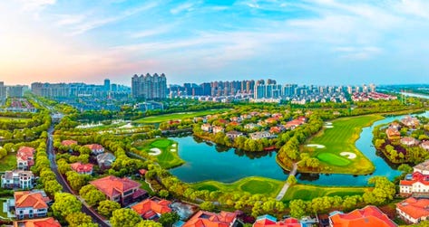 A glimpse of Taicang City, Jiangsu Province, China.